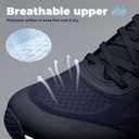 Men's Foot Shape Toe Box Running Shoes Comfortable Slip on Walking Shoes for Men Cushioned Athletic Tennis Shoes Men with Rubber Outsole (9.5, Navy)