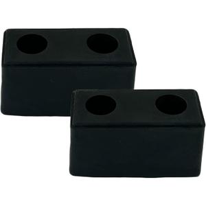 2 Pack Buffers USA Molded Rubber Bumper Block Dock Buffer 6x3x3 for Chassis/Trailers/Truck/Flatbed/Reefer with Steel Washer (4502-1276)