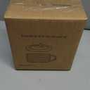 Oversized Soup Bowl with Handle: 38 oz Ceramic Soup Mug with Lid - Microwave Safe Jumbo Food Storage Container for Ramen Cereal Breakfast Meal Prep Office Lunch Dorm Living - White 6 Inch