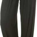 Women's Elastic Soft Modal Yoga Sports Pants Dance Harem Pants (X-Large, Black)