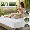 Utopia Bedding Waterproof Mattress Protector Queen Size Bed, Premium 200 GSM Bamboo Viscose Cooling Mattress Cover, Soft and Breathable, Fitted Style with 17 Inches Deep Stretchable Pockets