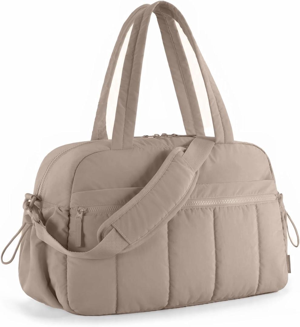Sports Bag Gym Bag Multiple Compartments Large Capacity Brown