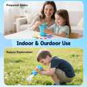 Odatay 4K 1000X Digital Microscope for Kids with Long Distance Viewing & 2.4" Screen, Portable Handheld Edu Toys for Kids Exploring Bugs Plants at Home Classroom & Outdoor Travel, Blue