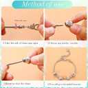Hicarer 27 Pieces Snake Charm Bracelet Chain Adjustable Charm Bracelet Chain with Heart Shape Extender Copper DIY for Women Jewelry Making(7.9 Inch,Silver)