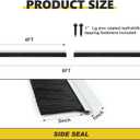 DoubleFill 3" Roll up Garage Brush Seal for Side, 8ft Long Heavy Duty Garage Door Seal Nylon Brush with Aluminum Track No-Drill 45deg Holder for Commercial, Corrugated, Sliding Barn, Hangar Doors