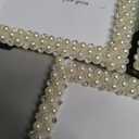 3 Pcs 5 x 7 Picture Frame with Pearls for Wedding Gifts, Wedding Frames for Horizontal and Vertical Decor Tabletop Display