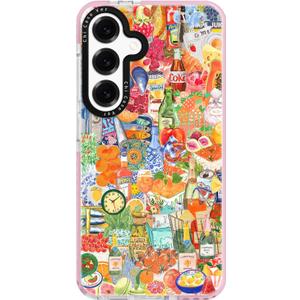 for Samsung Galaxy S25 Case, Tropical Citrus&Cocktails Y2K, Military-Grade Drop Protection, Carnival Whimsical Soft Slim TPU Protective & Camera Protection for Women Girls (Fancy2)