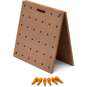 Bora Centipede Workbench Table Top For Bora Centipede Work Stand Saw Horses - 24" x 48" - Includes Wood Top with 3/4" Dog Holes + 6 Quick-Twist Lock Handles for Portable, Temporary Work Bench, CK22T