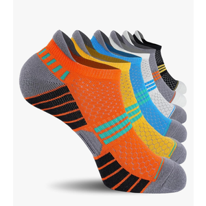 6 Pack Men's Ankle Socks, Cushion Running Athletic Socks, Breathable Sports Low Cut Socks 10-13