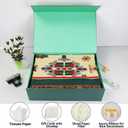 UoeRing 2 Pack Extra Large Green Gift Box 20x16x7 inch Luxury Gift Box for Presents with Magnetic Closure Lid Collapsible,Birthday,Christmas,Contains Card, Ribbon,Tissue Paper,Shredded Paper Filler