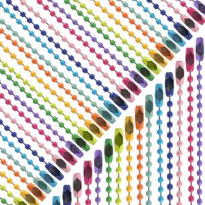 240pcs Ball Chain Keychain 120 mm - Ball Chain Connectors 2.4 mm Diameter Dog Tag Chains, Keychains,Jewelry Making Supplies(10 Colors)