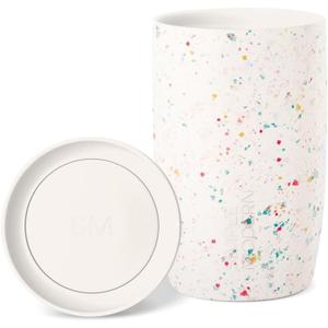 Simple Modern Travel Coffee Mug Tumbler with 360 Lid | Ceramic-Lined Insulated Stainless Steel Cold Brew Iced Coffee Cup | Gifts for Women Men Her Him | Voyager Signature | 12oz | Cream Terrazzo