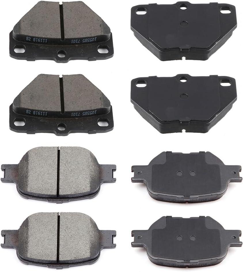 cciyu D817 D823 Front & Rear Ceramic Disc Brake Pads Kit For Toyota Celica 2000-2005 8PCS
