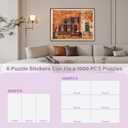 Puzzle Glue Sheets for 1000-Pieces, 96 PCS Puzzles Saver Sheets, Easy Peel and Stick Jigsaw Sticker Sheets, No-Clean Puzzle Glue Stickers, Gifts for Puzzles Lovers (96 PCS)