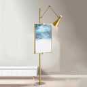 Modern Gold Floor Lamp with Easel,Adjustable Height Tall Metal Standing Lamp,marble base E27 Floor Lamp,for Individual Art Easel Design Floor Uplight Lamp,for Living Room,reading lamp 100V-240V