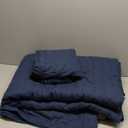 KASENTEX Ultra Soft Quilt-Coverlet-Bedspread-Blanket-Set Machine Washable, Lightweight, All Season, Nostalgic Design - Solid Color Bedding Sets (King Size + 2 Pillow Case Shams, Blue)