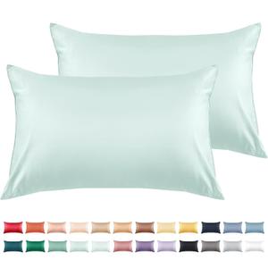 Warmstar Cotton Pillow Cases King Size Set of 2, 600 Thread Count Pillowcases 20x36 Inches, Soft Long Staple Cotton Pillowcases Breathable with Envelope Closure, Lagoon
