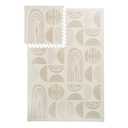 PopsyKosy Premium Exercise & Baby Foam Play Mats - Stylish & Large Non-Toxic Odorless Floor Mat - 6 Tiles - Spacious 6ft x 4ft - Peel-Resistant Reinforced Ver.- Soft Thick, Waterproof - Desert Sand