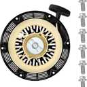 Recoil Starter Assembly with Pull Cord Compatible with Ryobi RY905500 6500 5500 7000 8000 3600 Watt Gas Generator 389cc 420cc