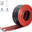 Flex Tracks 15 Ft for Kids Starter Set, Flexible Race Car Ramp Track with Suction Cups Compatible with Diecast 1/64th Cars for Ages 3 & Up (Black & Red)