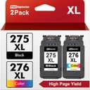 PG-275XL/CL-276XL Ink Cartridge Combo Pack Replacement for Canon 275 and 276 Ink cartridges for Pixma TR4720 TS3522 TS3520 TS3720 TS3722 TS3500 TR4722 TR4723 TR4700 High Yield (2 Pack)