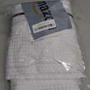 White Shower Curtain with Black Border, Modern Chic Waffle Fabric Shower Curtains for Bathroom and Hotel,72 x 84 Inches