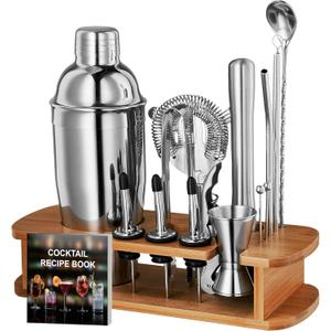 Cocktail Shaker Set - 17 Piece Stainless Steel Mixology Bartender Kit, Drink Martini Shaker, Home Bar Accessories, Cocktail Kit, Stainless Steel Bar Set, Shakers Bartending