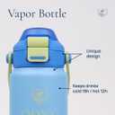 Vapor Bottle  24oz Insulated Stainless Steel Water Bottle with Dual Flip Lid, Straw & Spout, Leakproof, BPA-Free, Travel Tumbler with Handle, for Kids, Teens, or Adults (Lime Wave)