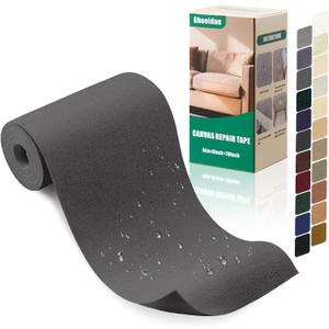 Canvas Repair Tape 470 Inch Waterproof Self-Adhesive Fabric Repair Patch for Repairing Boat Covers,Tents,Patio Umbrellas,Car Seats,Luggage,Sofas.(Charcoal Grey)