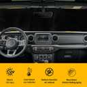 Windshield Sun Shade Compatible with 2018-2023 Jeep Wrangler JL 4XE Gladiator JT Accessories Foldable Windshield Sunshade Front Window UV Blackout Shades Sun Blocker Protector Cover (Silver)