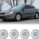 16" Hubcaps for Accord 2008 2009 2010, 16 inch Wheel Rims Cover for 2011 2012 Honda Accord Sedan, R16 Steel Wheels Hub Caps, Bolt On Installation, 4 Packs, Lacquer