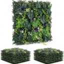 Grass Wall Panel 12 Pack, 20" x 20" Boxwood Tropical Leaf Backdrop