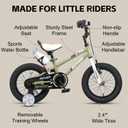 Glerc Rover Kids Bike, 12-18 Inch Boys Bike for 2-9 Years Old Children, Kids Bicycle with Water Bottle & Basket & Training Wheels, Multiple Colors