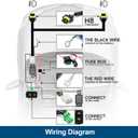 H11 H8 Fog Light Wiring Harness for 2007-2012 Honda Civic 2009-2014 A'cura TL TSX w/OEM Style ON/Off Switch Kit & 40A 4-Pin Relay Fog Lamps Socket Wire Connector for LED Fog Driving Lights