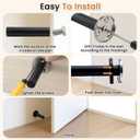 Black Door Stops - 12 Pcs 304 Stainless Steel Heavy Duty Matte Black Door Stopper Set with Rubber Head, Hidden Screw Design for Smooth Surfaces in Kitchen, Bathroom, Bedroom, Office, 3.5 Inch