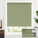 LazBlinds Cordless Cellular Shades, No Tools No Drill Blackout Honeycomb Shades Pleated Blinds for Windows, 35 1/2" W x 64" H, Green