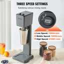 VEVOR Milkshake Machine, 375W Milkshake Maker Mixer, Single Head Drink Mixer Blender Machine, 3-Speed Milkshake Blender with 820ml Stainless Steel Cup for Commercial