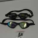 Swimming Goggles 2 Pack, Professional Anti Fog No Leaking UV Protection Swim Goggles for Women Men Adult Youth (Aqua & Silver)