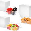 Bokon 100 Pcs Plastic Meal Prep Container with Lid Disposable Clear Lunch Containers Stackable Food Storage Container Box Spill Proof for Salad Snack Microwave Dishwasher Freezer Safe (Multiple Sizes)