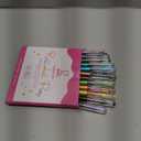 APOGO 12 Colors No Bleed Liquid Ink Pens For Journaling, 0.5mm Fine Point Bible Pens, Quick-Dry and Dispense Ink evenly, Smooth Writing Gel Pens for Bullet Journal and Taking Notes