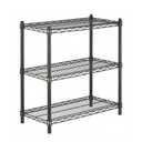 APLSS 14" D x 48" W x 34" H Black Heavy Duty Wire Shelving with 3 Tier Shelves, NSF Certified, Height Adjustable, Wet&Dry Environments, for Kitchen Garage Walk-in Cooler, 800lbs Per Shelf