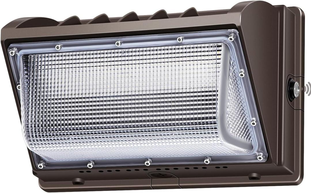 ledmo 150W LED Wall Pack with Photocell Dusk to Dawn 5000K Waterproof Commercial Outdoor Light Fixture 21000lm 100-277V Equivalent, Energy Save Flood Lights for Building, Yard, Warehouse, Garage