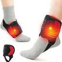 Red Light Therapy for Foot Massager,660nm Red Light & 850nm Near-Infrared for Foot and Ankle Massager for Wrist,Heel, Arch & Ankle Warm Relief, 3-Level Vibration & Heat, Ideal Gift,3000mAh