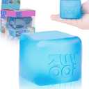 Stress Cube Squishy Stress Balls for Adults Kids Sensory Fidget Toy for Your Best Mellow and Chill - Fidget Ice Cubes-Square Shape with Filling in Blue