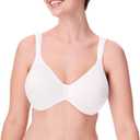 Bali Live It Up Underwire Bra, Seamless Shapewear Bra with Cushioned Straps, Full-Coverage T-Shirt Bra for Everyday Wear (40C)