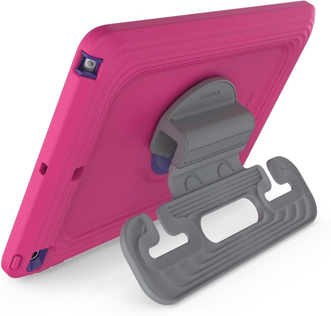 OtterBox Made for Kids Case for iPad 7th, 8th & 9th Gen (10.2" Display - 2019, 2020 & 2021 Version) with Kickstand & Car Headrest Mount Holder - (Empowered Pink)