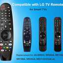 Voice-Magic-Remote-LG-Smart-TV-Remote-Control-Replacement for LG TV Remote for UHD OLED QNED WebOS ThinQ AI Smart TV Original Magic Remote AKB75855501 MR20GA Netflix/Prime/Google/Alexa Voice/Pointer
