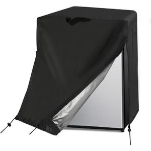 Beverage Refrigerator Cover for Most 24 Inch Drink Fridge, Waterproof&Dustproof Wine Refrigerator Cover for Protecting Upright Freezers-Suitable for most 3.0 Cubic Freezer(24"W x 24"D x 34"H)