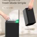 Cesun Small Bathroom Trash Can with Lid Soft Close, Step Pedal, 5 Liter / 1.3 Gallon Stainless Steel Garbage Can with Removable Inner Bucket, Waste Basket for Bathroom, Bedroom (Matte Black)
