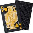 Waterproof Deck of CardsGift Playing CardsPoker Set, Men Pool Poker Cards (Black Diamond)